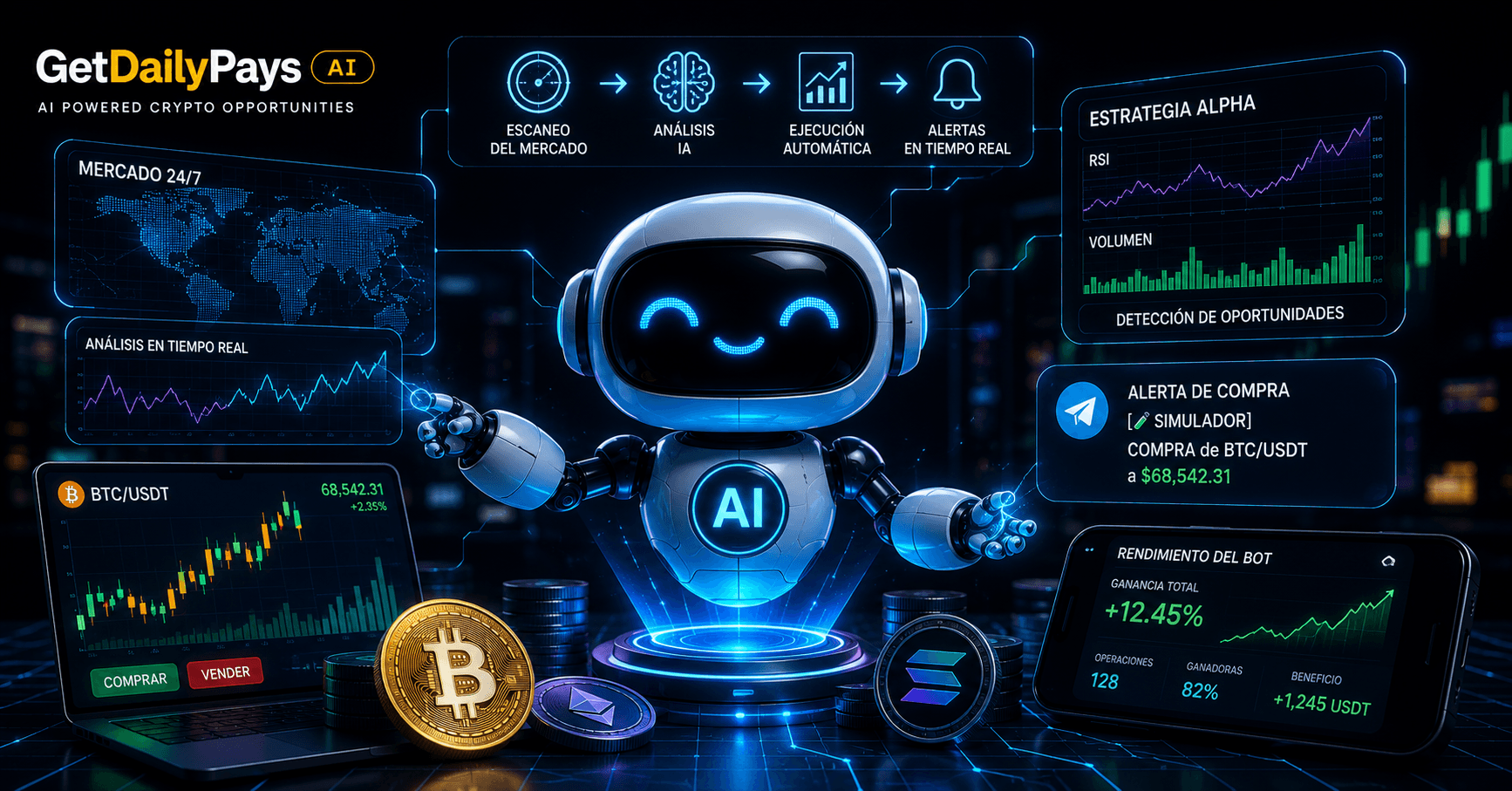 ¿Cómo Opera el Bot IA de GetDailyPays?